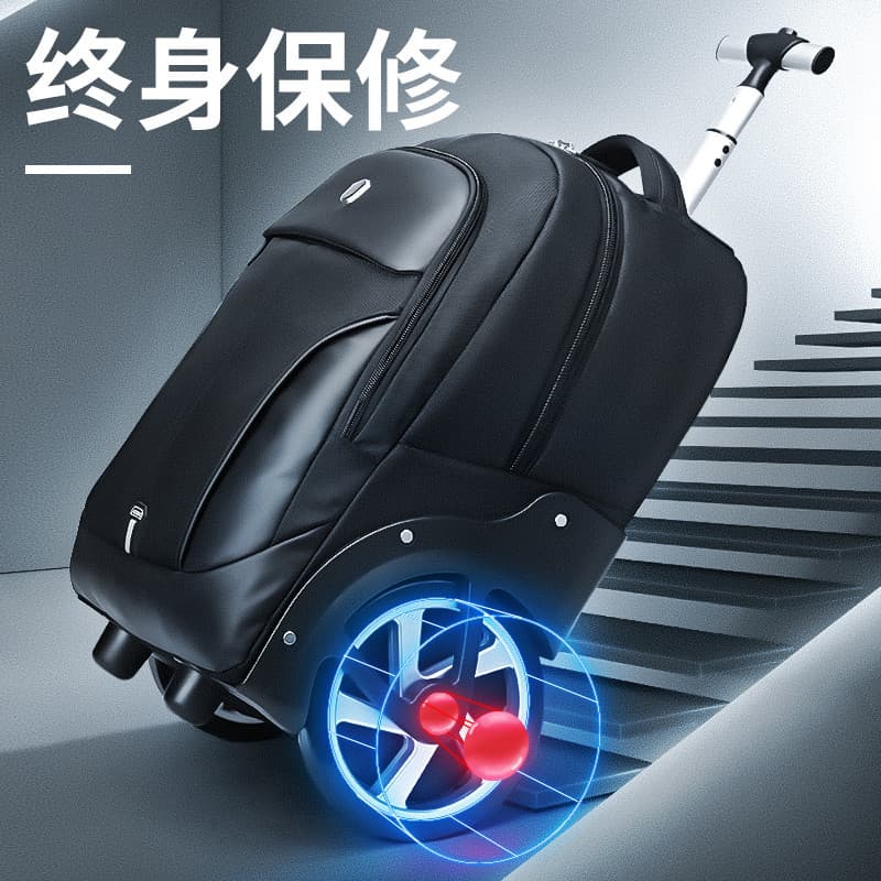 Carrinho mochila mochila saco de viagem viagem de negócios masculino feminino estudante grande capacidade grande roda mo