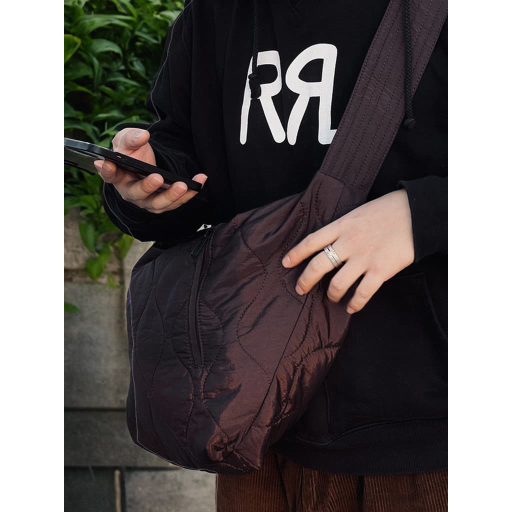 TRIFFER japonês Retro acolchoado algodão saco do mensageiro Casual All-Match saco do mensageiro saco de bolinho saco da