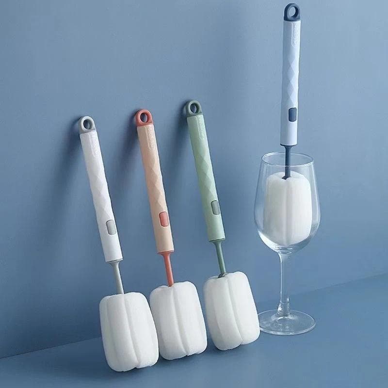Escova de Silicone para Mamadeiras com Rotação de 360 Graus, Conjunto de Escovas de Limpeza para Chupetas e Copos de Beb