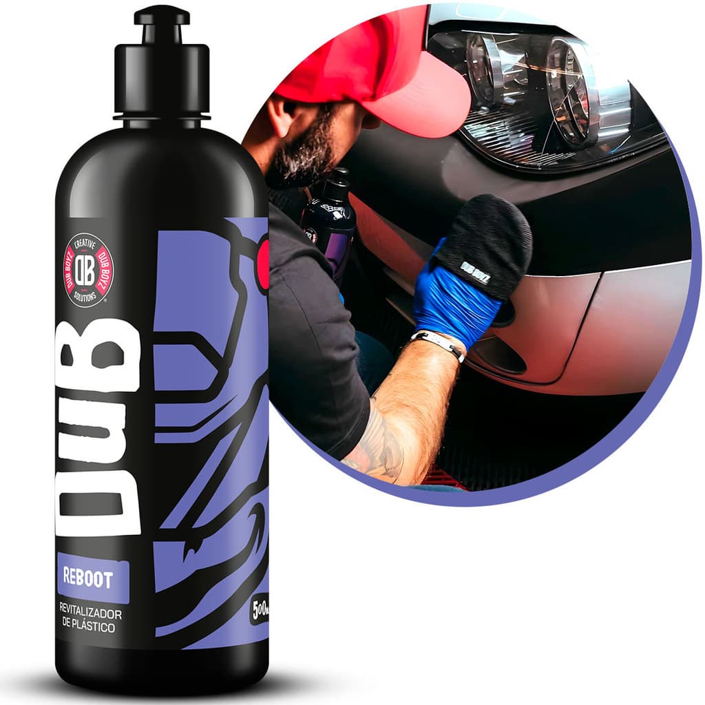 Revitalizador de Plásticos Reboot 500ml Automotivo Interno Externo Limpeza Renovador Restaurador de Plásticos Borrachas