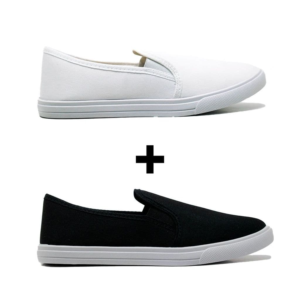 Kit 2 Tênis Feminino SlipOn Iate Luna Basics