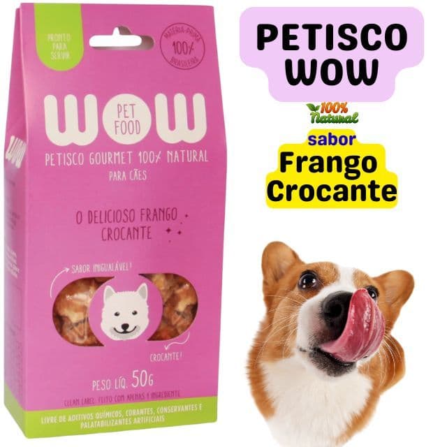 Petisco Wow Pet Food Frango Crocante para Cães