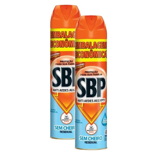 2 Inseticida SBP Anti Aedes Aegypti Sem Cheiro 360ml cada