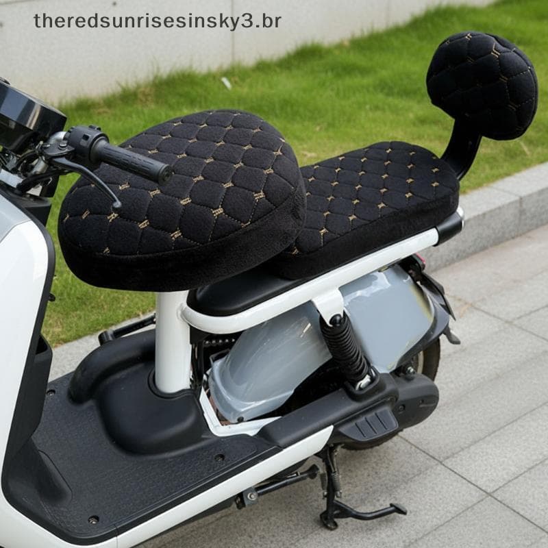 TSBR Capa De Assento De Bicicleta Elétrica Universal Thiened Soft Pad Almofada Respirável Para Scooter Uso Diário .