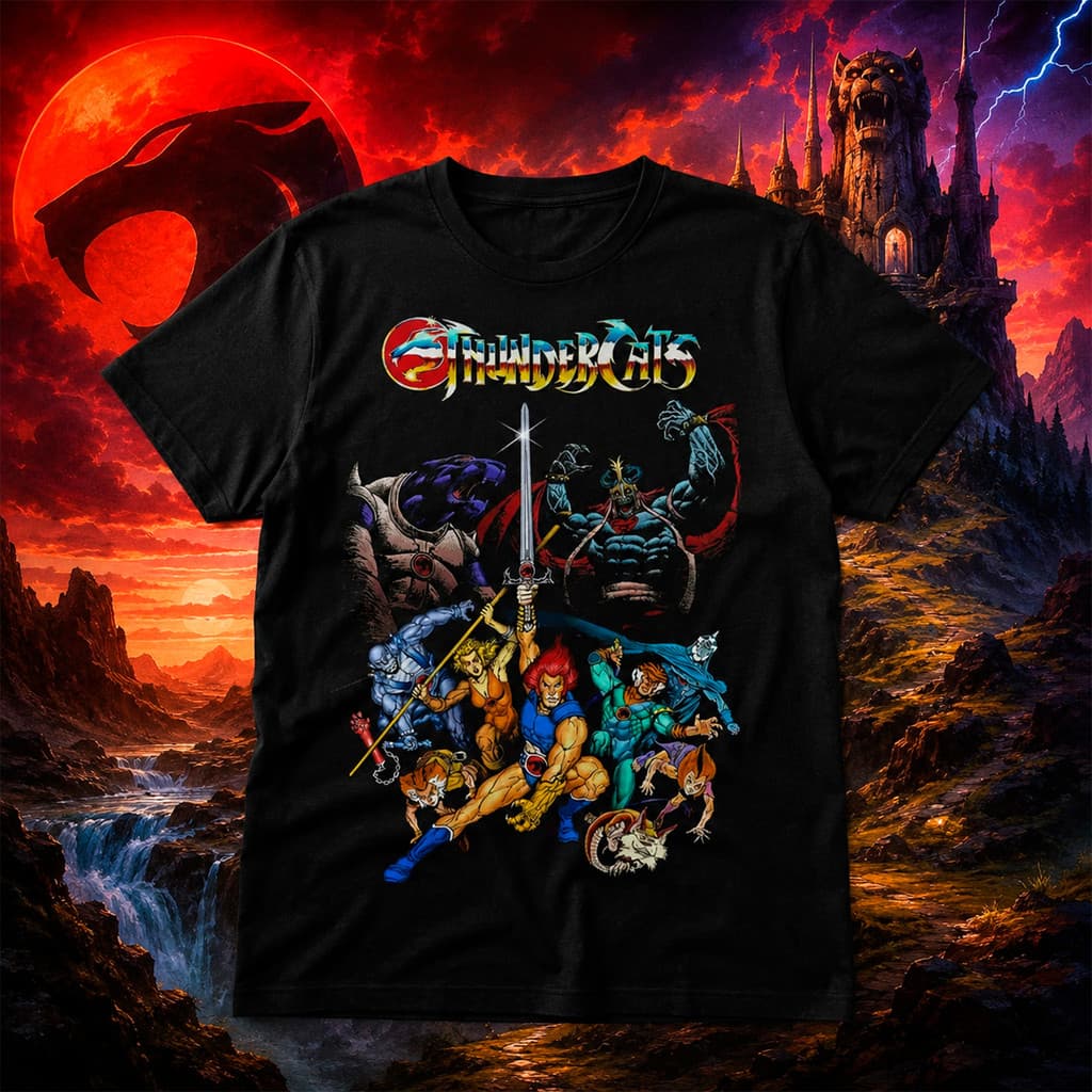 Camiseta Algodão Desenho Camisa Thundercats Nostalia Clássico Vintage