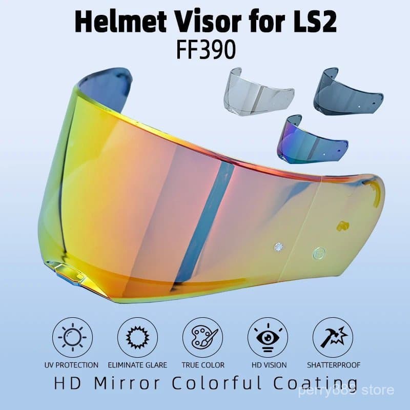 Viseira extra para capacete integral LS2 FF390 Breaker com película antiembaçante e furos, apenas para capacete de motoc