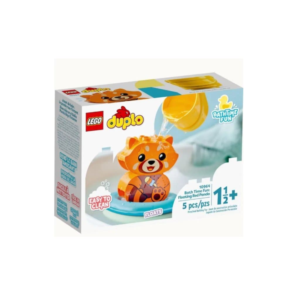 Lego Duplo Diversão Hora Do Banho Panda Vermelho Flutuante 10964