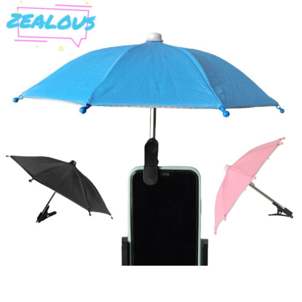 ZEALOUSSS Guarda-Sol Para Telefone , Antirreflexo Com Suporte Chuva De Clipe , À Prova D'água