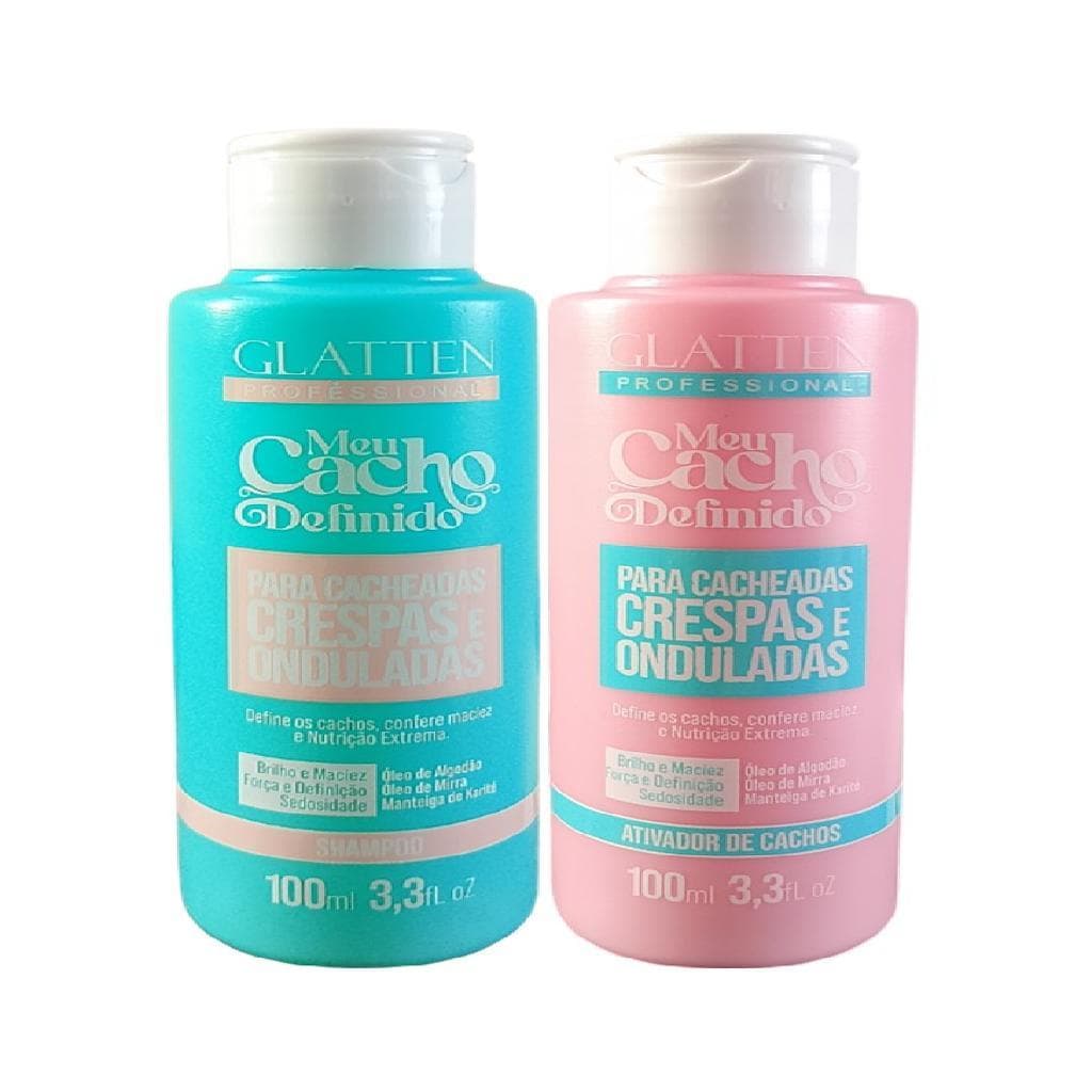 Glatten Meu Cacho Definido Shampoo 100 ml + Ativador 100 ml