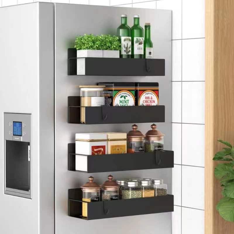 HuggieGems Metal, Conjunto de 4 Organizadores Magnéticos para Especiarias, para Refrigerador e Forno, Organizadores e Ar