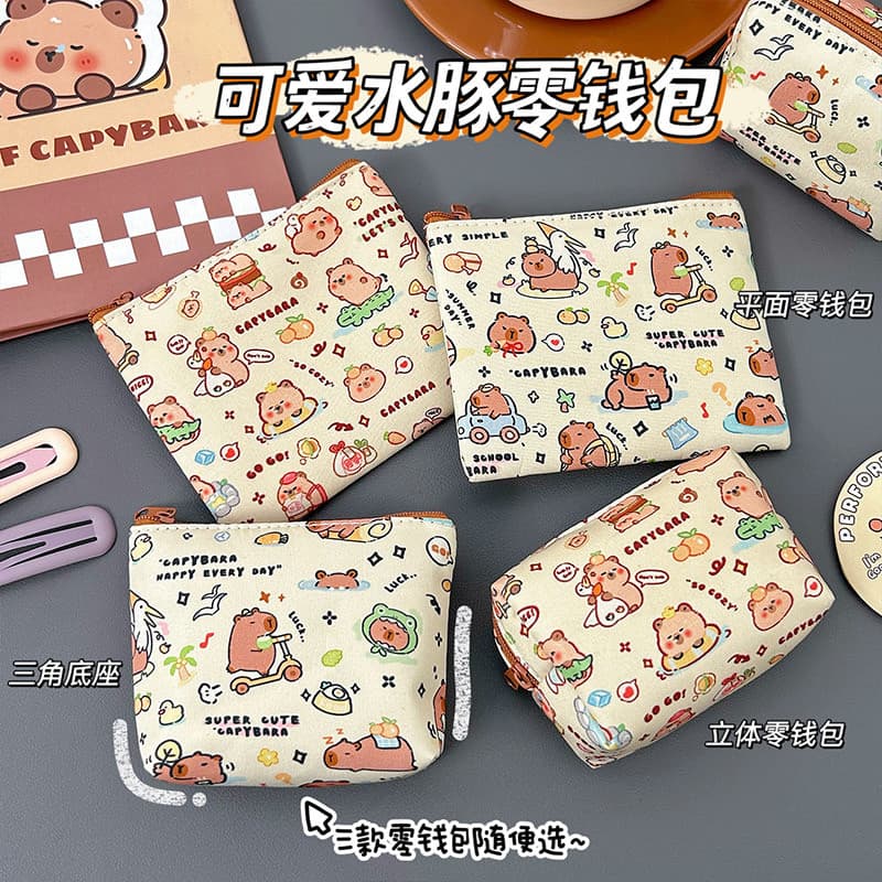 Bolsa de moedas bonito versão completa Pufferfish moeda saco dos desenhos animados portátil saco de armazenamento de moe