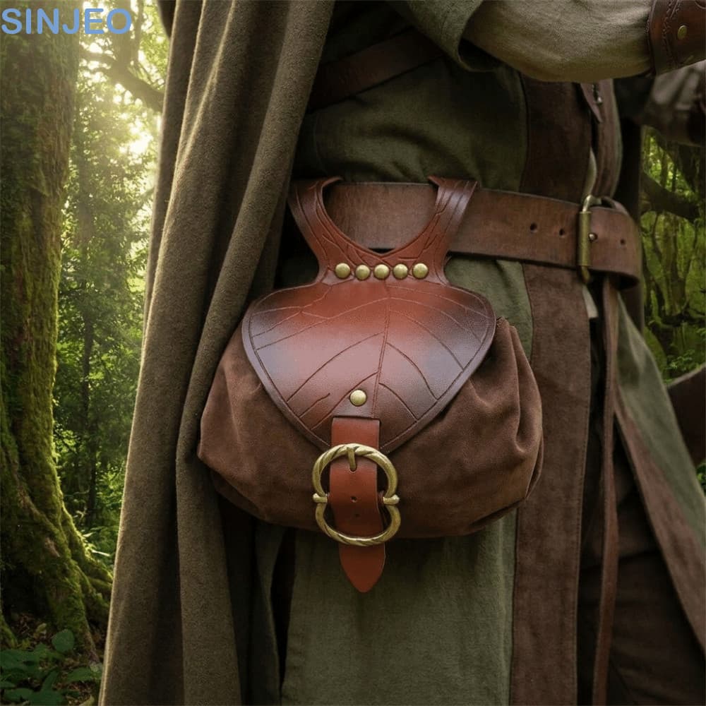 Bolsa De Cinto SINJEO PU , Pochete De Couro Macio Com Fecho De Cordão , Suspensão Portátil Leve