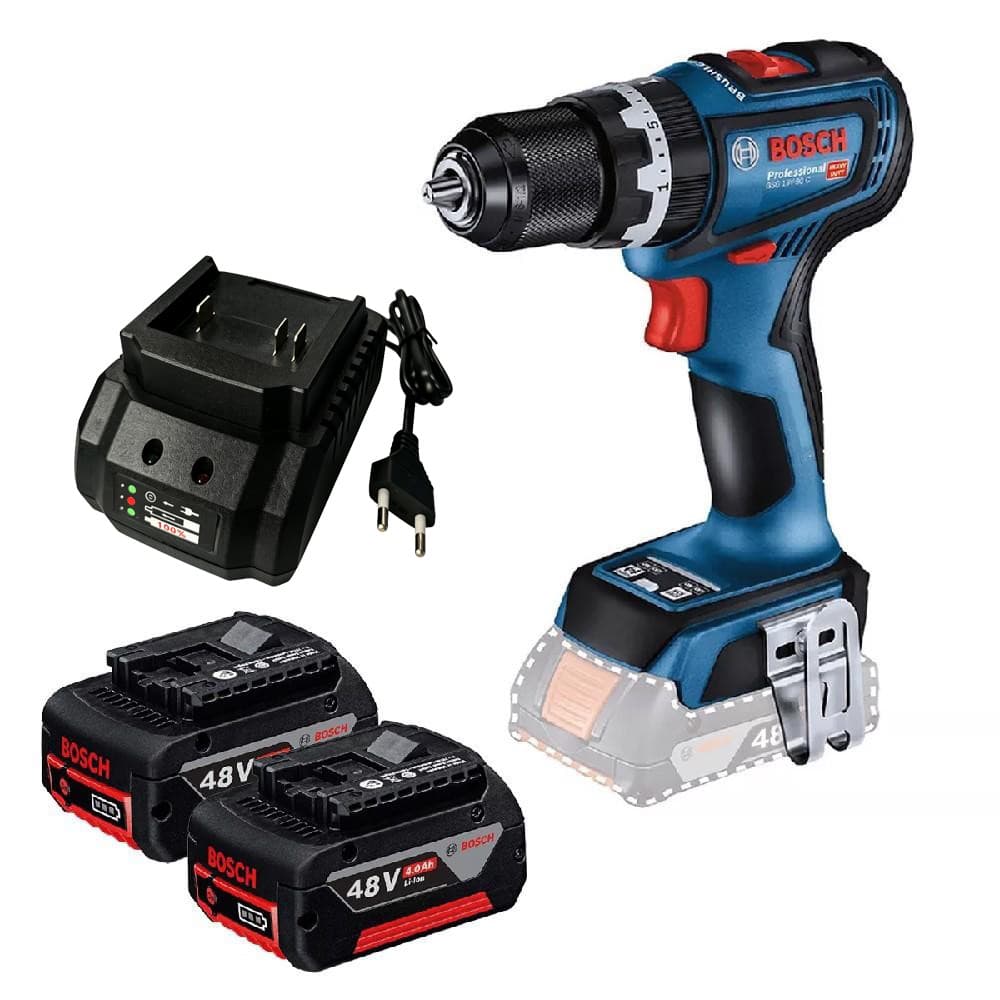 Furadeira de parafuso profissional GSB 6-115 48v 1900 rpm Furadeira de impacto Bosch 2 baterias