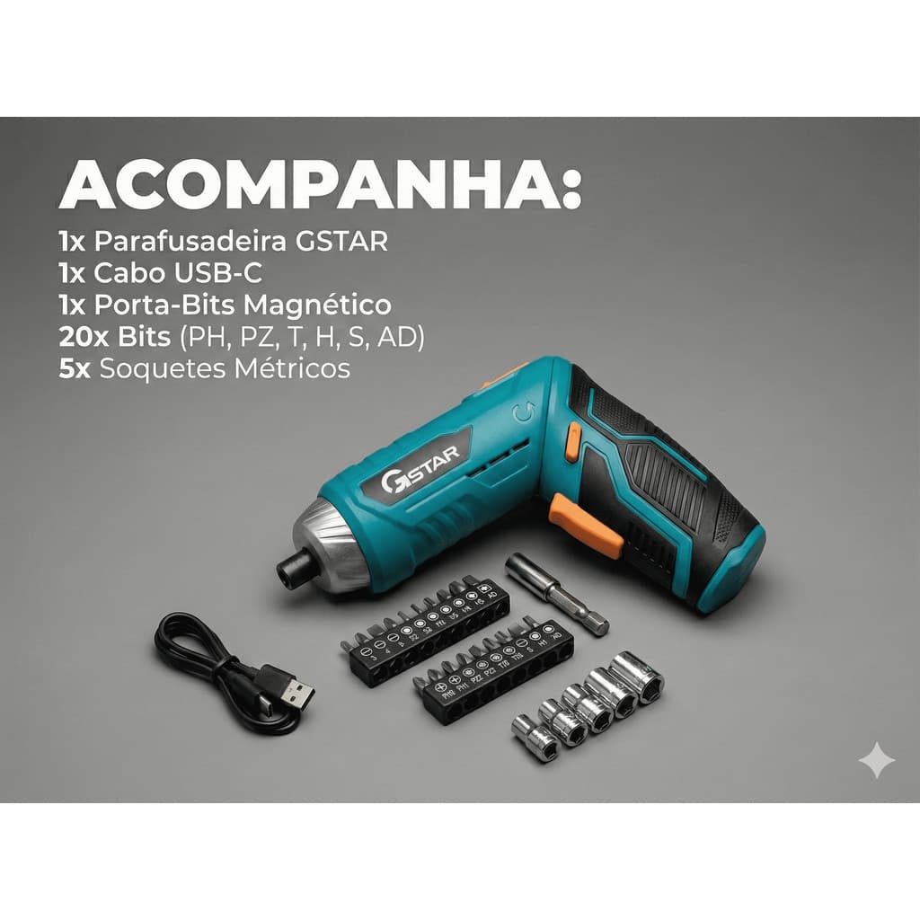 Mini Parafusadeira Furadeira Elétrica Sem Fio Portátil 3.7v Flexível Bateria 26 Acessórios Maleta