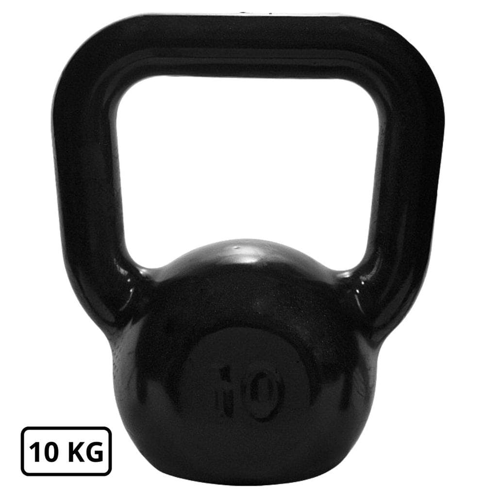 Kettlebell de Ferro Emborrachado 10 Kg Preto