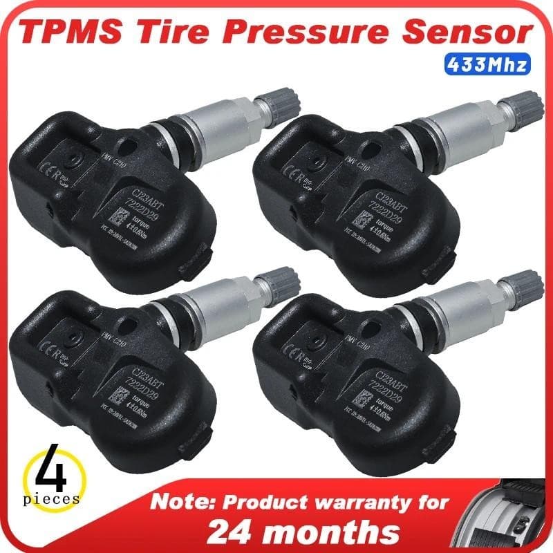 Sensor De Monitoramento De Pressão Dos Pneus 4pcs 42607-02031 TPMS 433MHZ 4260702031 PMV-C210 Para Toyota RAV4 Avensis A