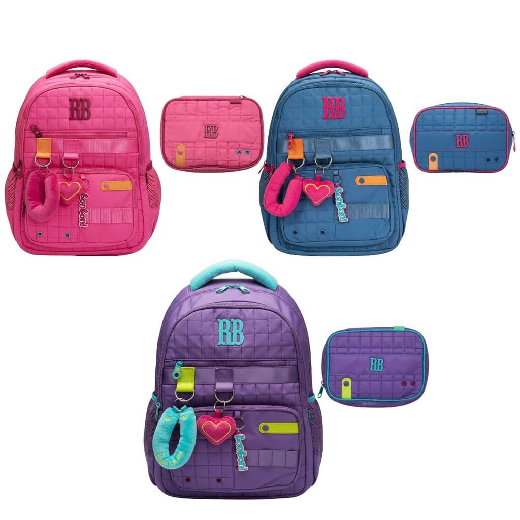Kit Mochila + Estojo Rebecca Bonbon c/ Detalhes em Pelúcia