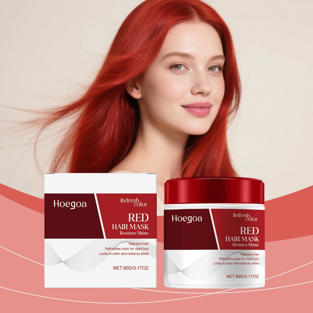 Máscara De Cabelo Vermelho Com Depósito De Cores , Condicionador Intensificador De Cor , Hidrata E Melhora Os Tons Verme