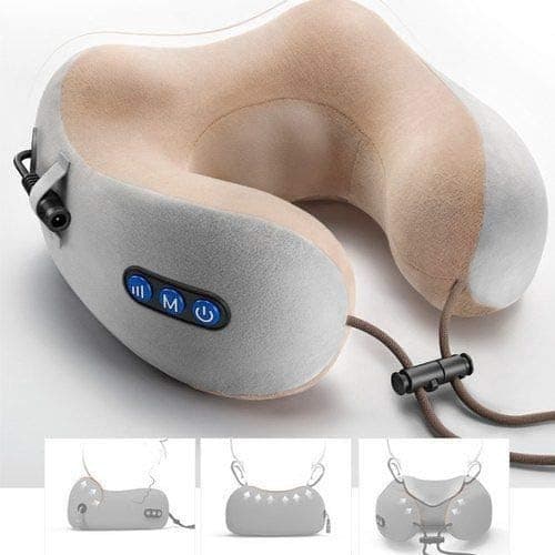 Massageadora De Pescoço E Lombar Travesseiro Dupla Camada Massageador Cor ALEATÓRIA 110-220V Viagem