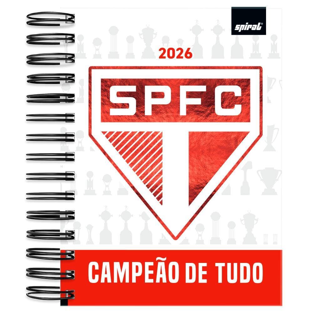 Agenda 2026 São Paulo FC 176 folhas Spiral SPFC