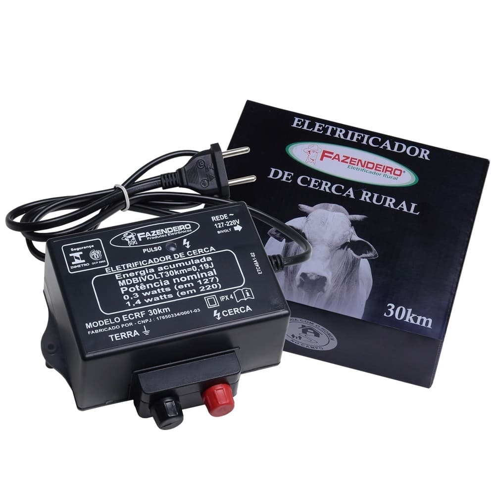 Eletrificador Cerca Rural 030km Bivolt Fazendeiro