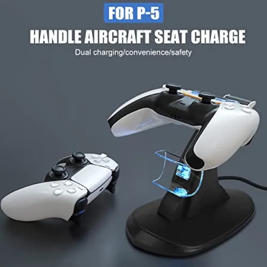 Estação De Carregamento Ps5 - Quick Dock Para 2 Controles Com Indicador Led
