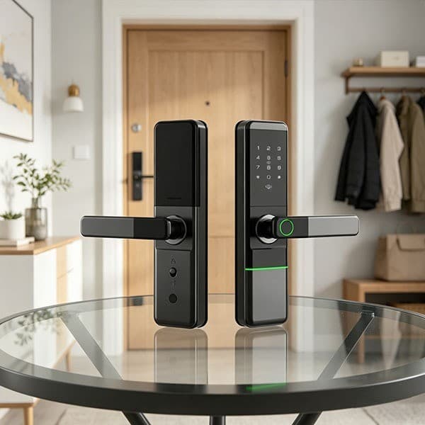 Fechadura Smart Digital Wifi Com Impressão Digital PIN Senha Cartão Tag Bloqueio Automático Para Porta