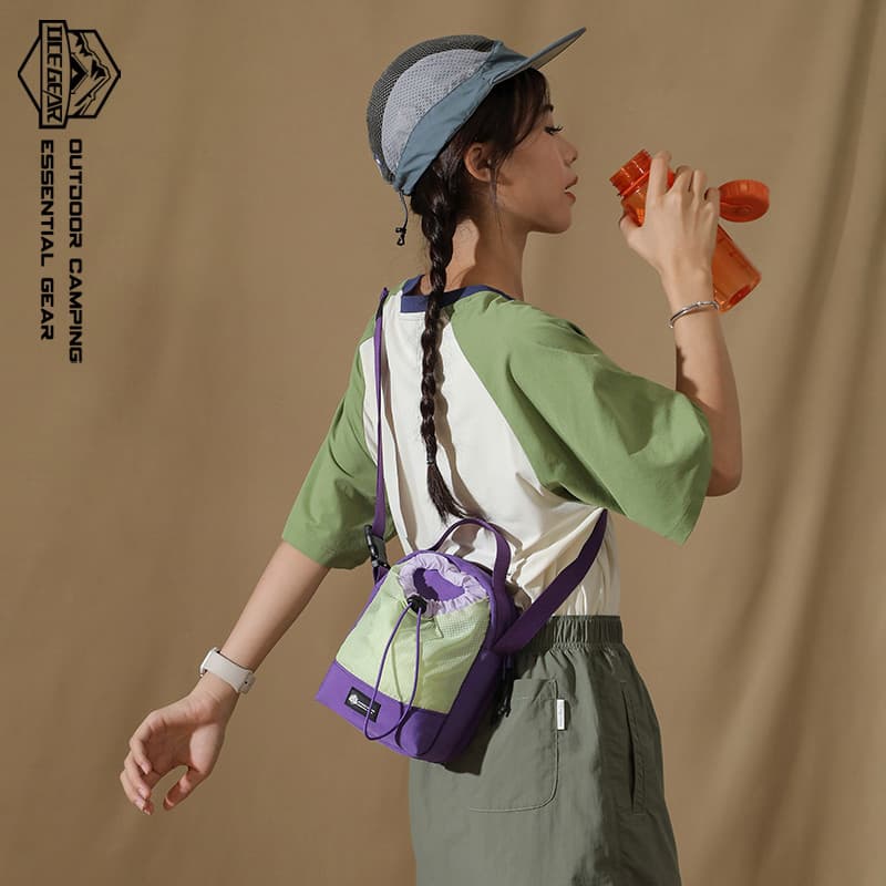 Ao ar livre multifuncional Cross-body garrafa de água saco do telefone móvel caminhadas bicicleta ciclismo alça de ombro