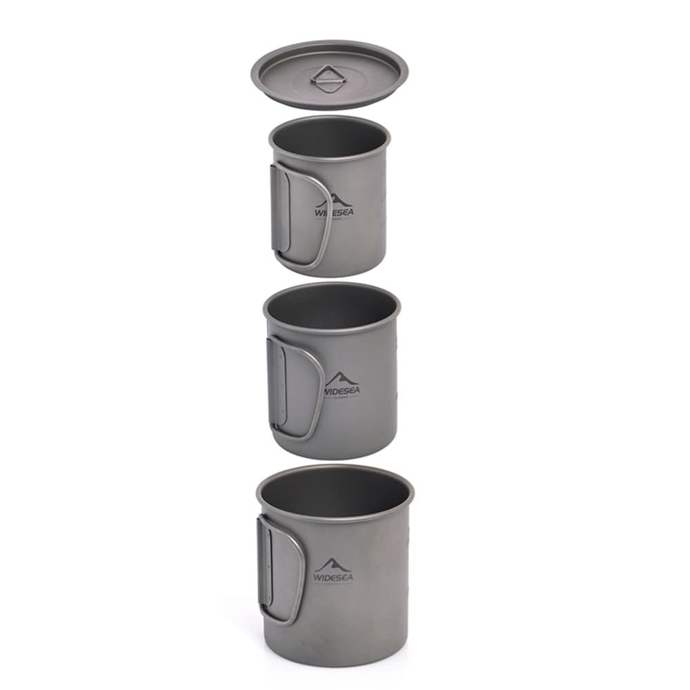 Acampamento ao ar livre TT-X copo de titânio Material de titânio puro com tampa copo de café ao ar livre leve fácil arma