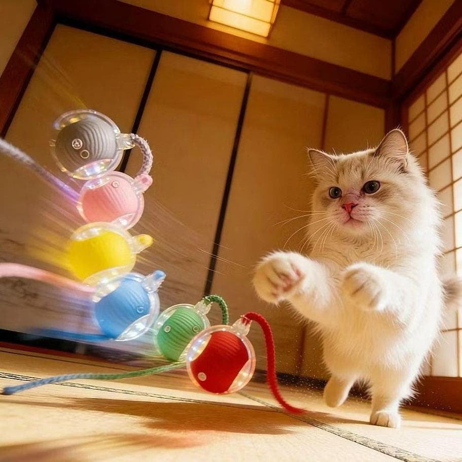 Brinquedo Antiestresse para Gatos e Cães Bola Elétrica Inteligente Antiestresse Cores Vibrantes Estimule Seu Pet