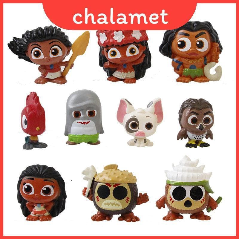 Pacote De Figuras De Brinquedo De Pvc Com Tema Moana Design Bonito Para Decoração De Sala De Jogos