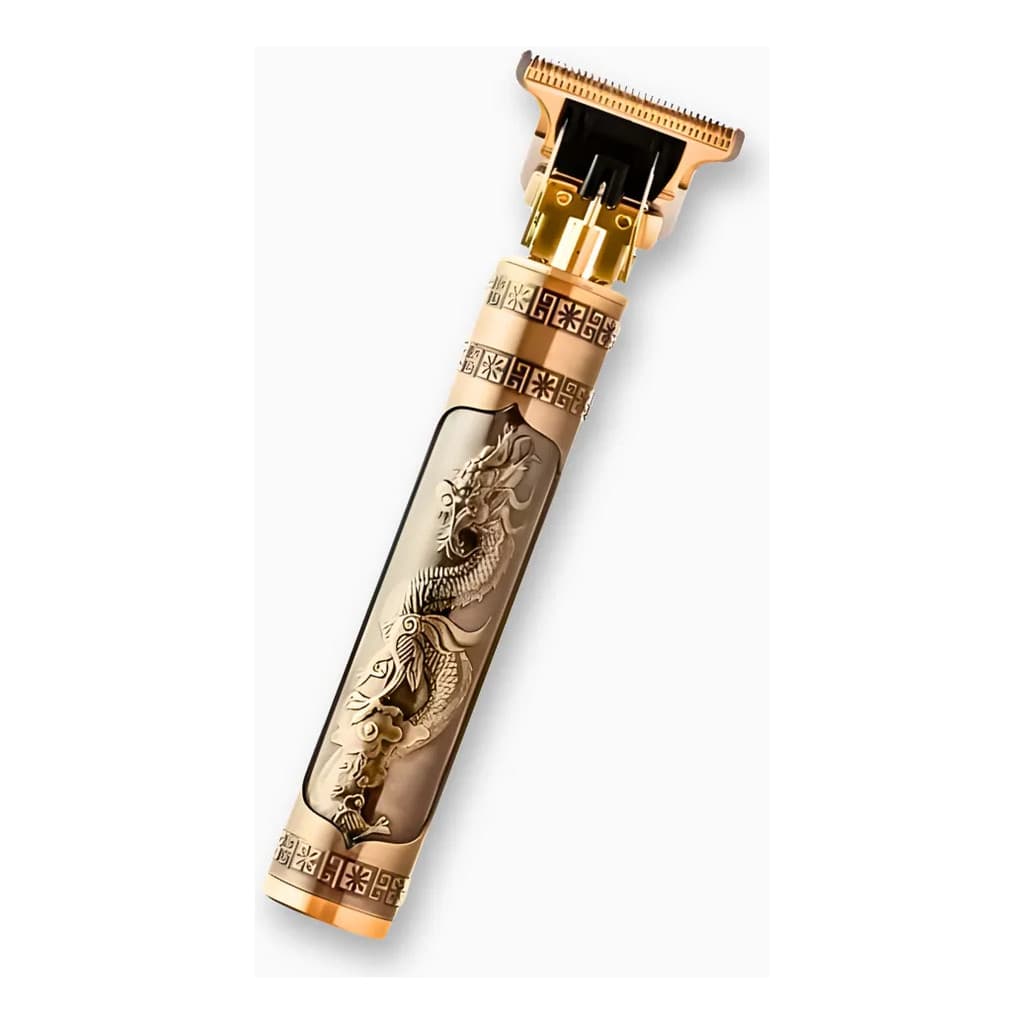 Máquina De Barbear E Cortar Cabelo Profissional Recarregável Dourado