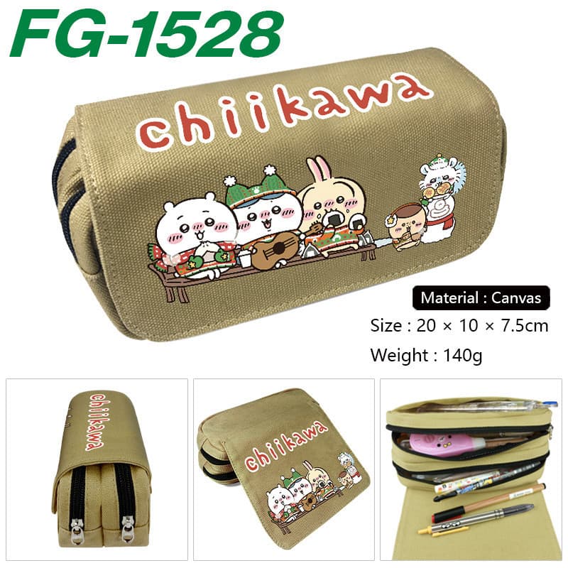 Usagi Hachiware Cartoon Canvas Student Pencil Case Menino E Menina Escola Papelaria Bolsa