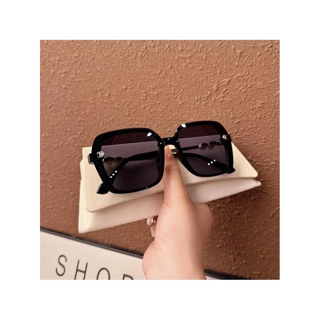 2026 novo estilo moda óculos de sol quadrados feminino High-End All-Match pérola diamante-cravejado Anti-ultravioleta po