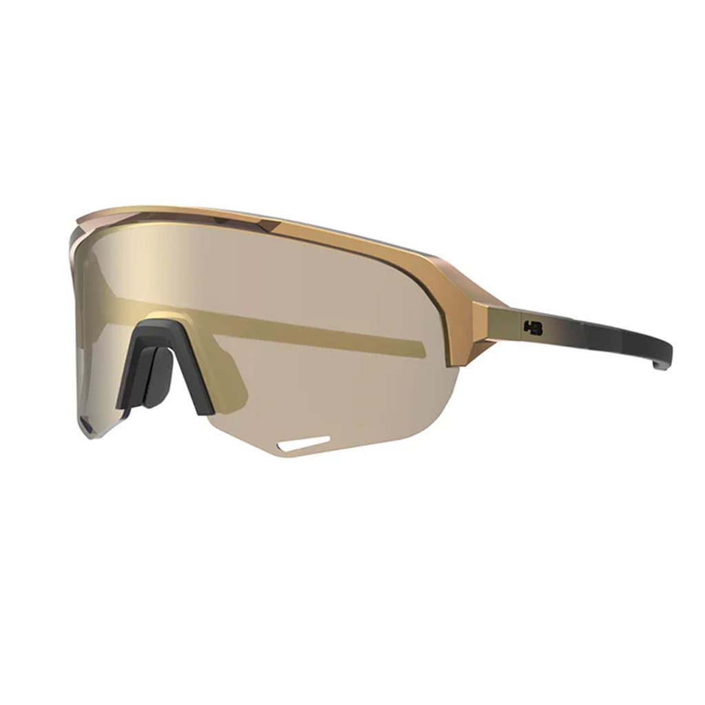 Óculos HB Edge R Gradient Matte Black Gold Chrome Degradê Preto e Dourado Fosco