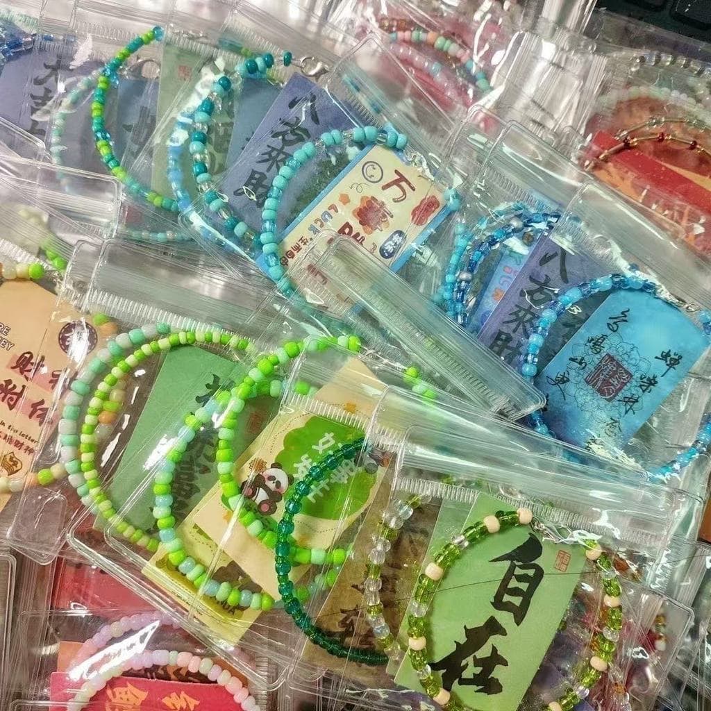 2 Cordas Empilhadas Em Cima De Um Ao Outro Pulseiras De Contas De Arroz Dopamina Configurar Aleatoriamente Barracas , Pr