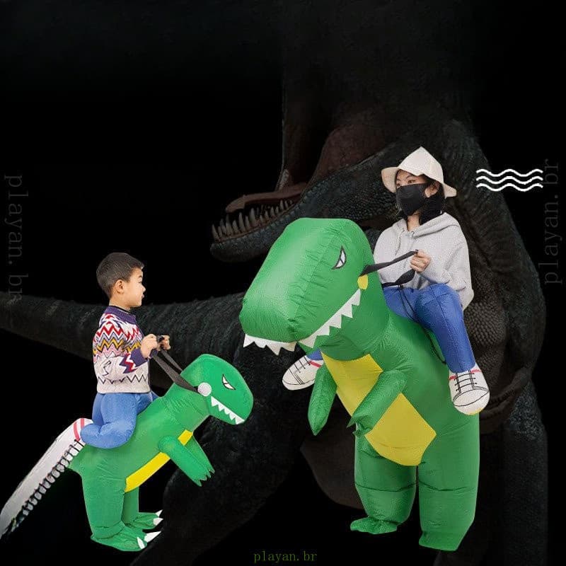 Fantasia de Dinossauro Inflável para Crianças Fantasia de Halloween para Crianças e Adultos Fantasia de Performance Engr