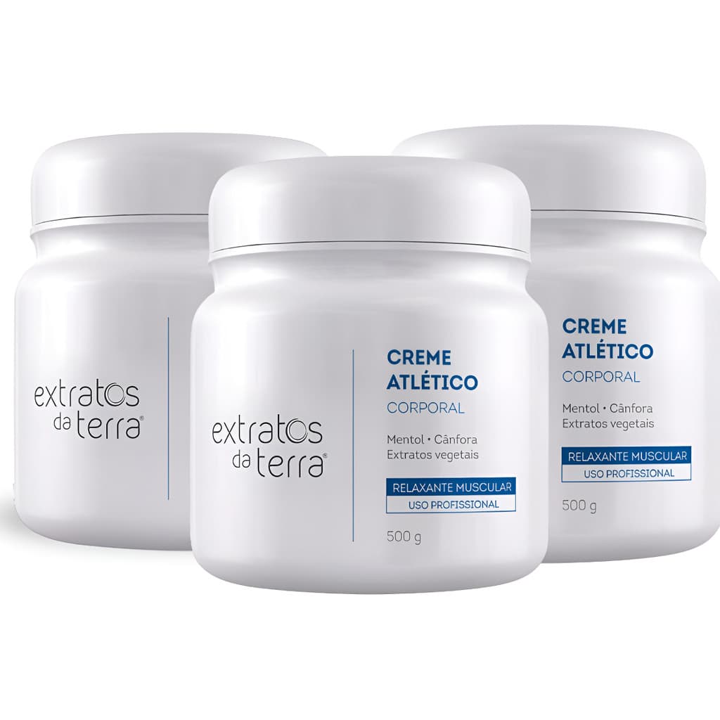 Kit Creme De Massagem Corporal Atlético Extrato Da Terra