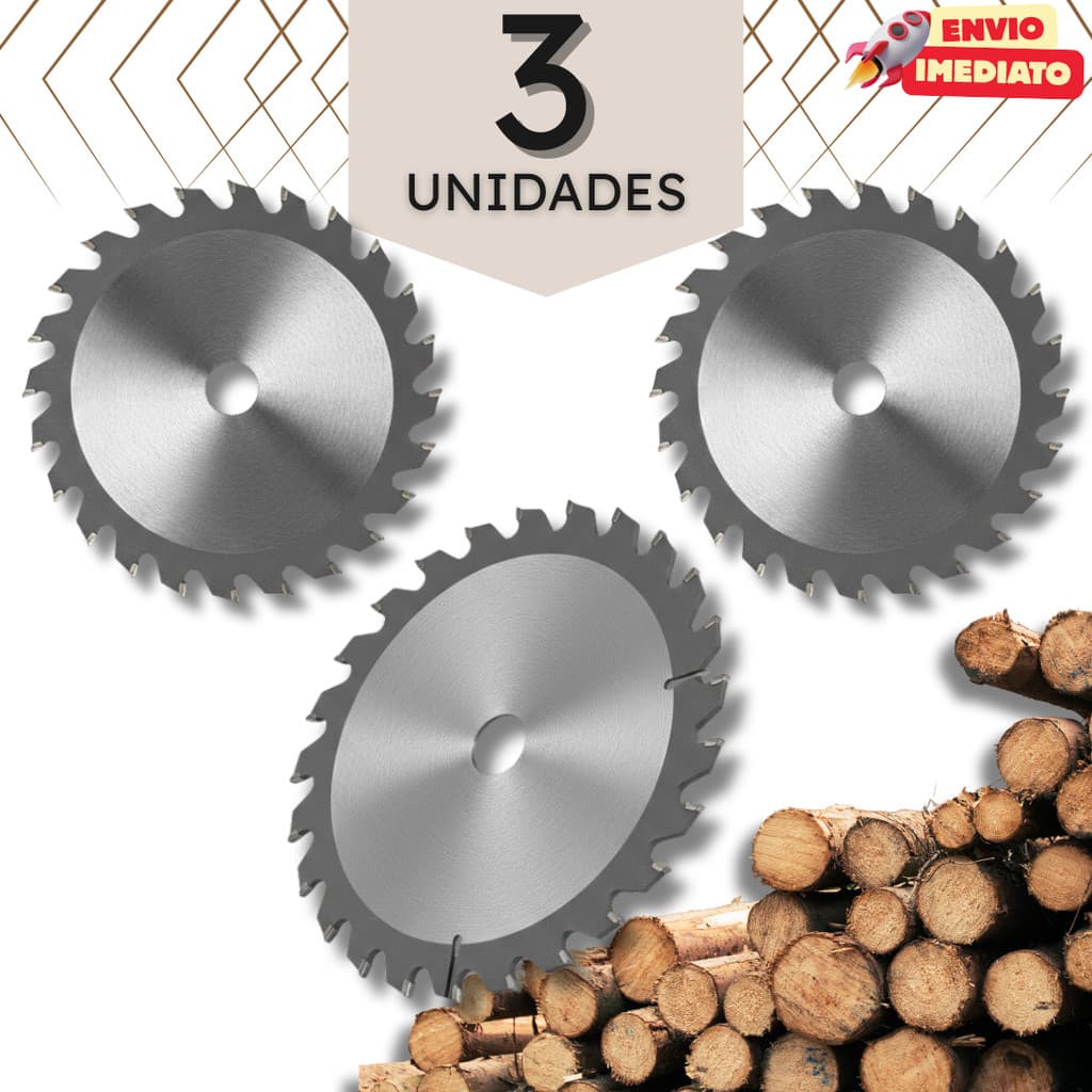 Kit Discos de Corte para Madeira 4" – 24 ou 30 Dentes - Disco Marceneiro