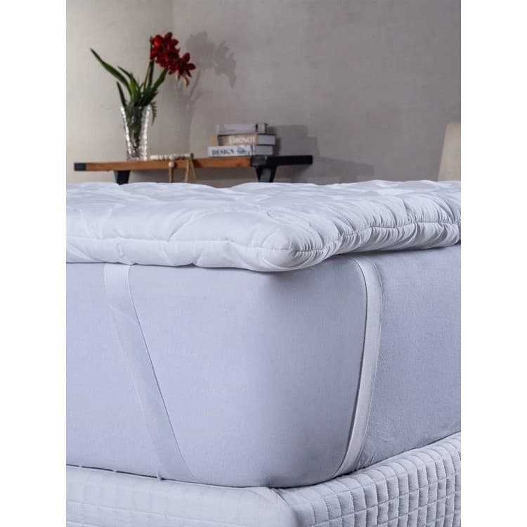 Pillow Top Casal Queen King Size Solteiro Fibra De Silicone 400 Fios Protetor Toque Macio Aveludado