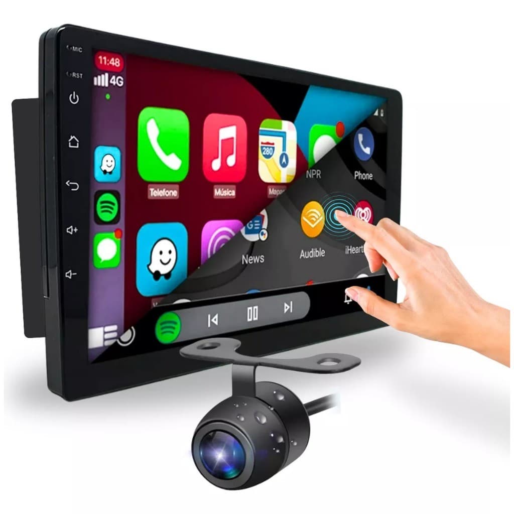 Multimidia 2026  9" e 10" poelgadas 4g+64g Qled Carplay Android auto +Camera de ré(R746,R946,R146)