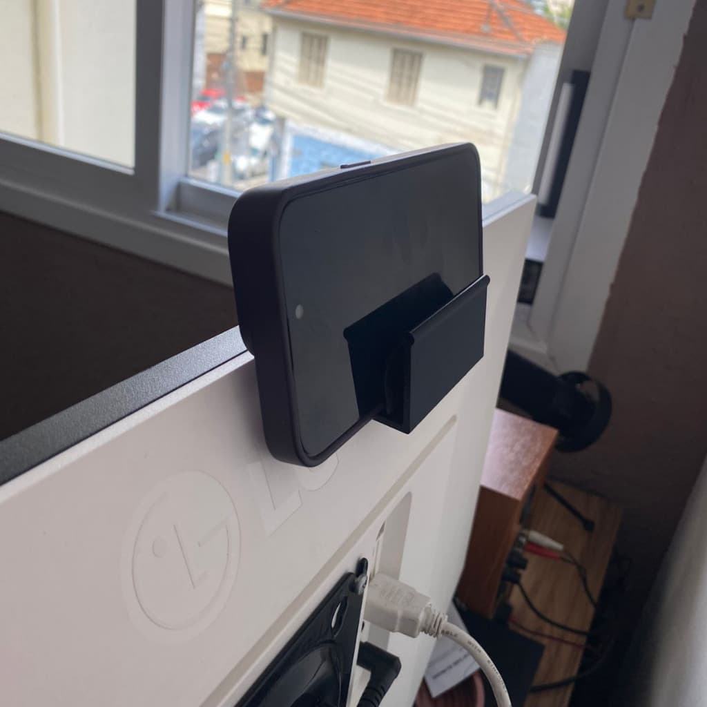Suporte Horizontal No monitor para Câmera de Continuidade Use seu Telefone como WebCam Camera