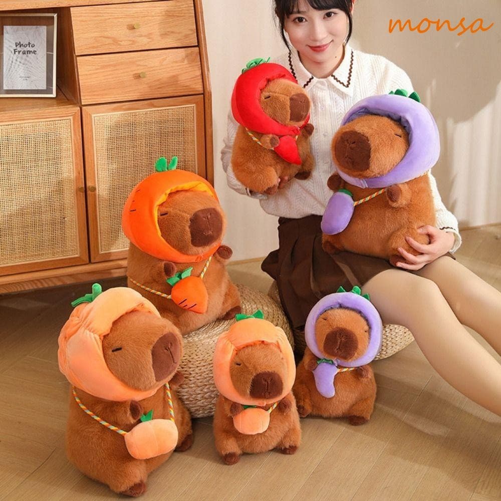 MONSA Capivara Travesseiro De Pelúcia , Capsicum Cenoura Vegetal Boneca Brinquedo Kawaii 28/40cm Recheado Fofo Aniversár