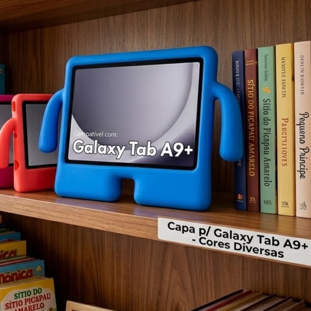 Capa Infantil com Bracinhos + Película Tab A9 Plus X210 11pol