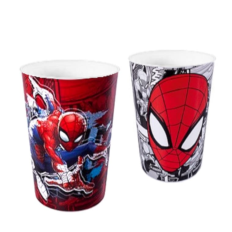 Kit 2 Copos de Suco Refri Spiderman Homem Aranha 320ML Plasútil