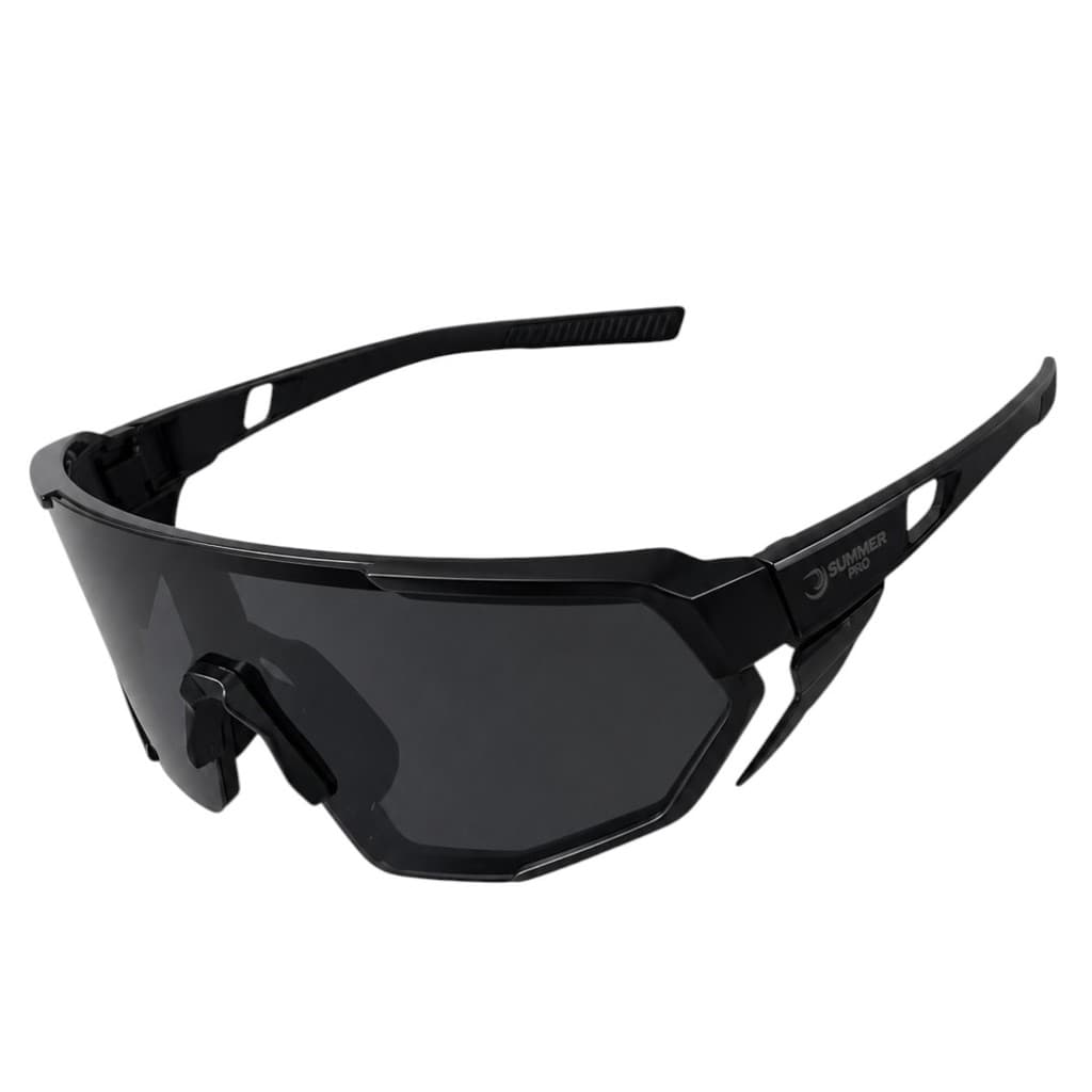 Oculos Esportivo Lente Black UV400 Bike Mtb Corrida Beach Tennis - Black Shield