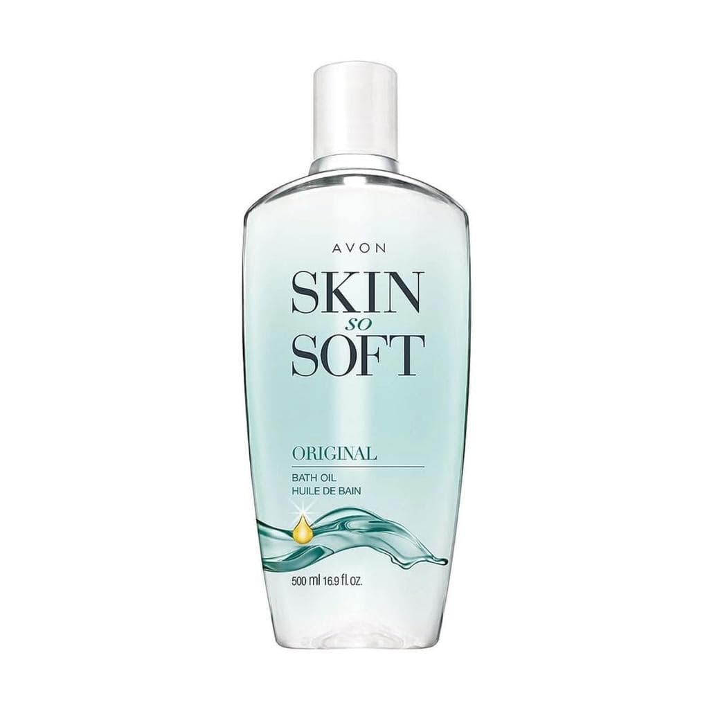 Óleo de banho AVON Skin So Soft Original para mulheres, contém óleo de jojoba para hidratar a pele seca, 16,9 fl onças d