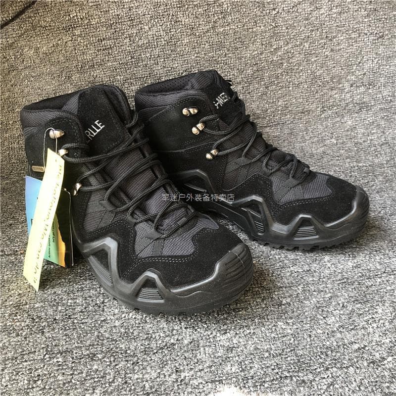 Botas táticas pretas domésticas para atividades ao ar livre, sapatos de caminhada, ventilador militar, caminhadas, botas