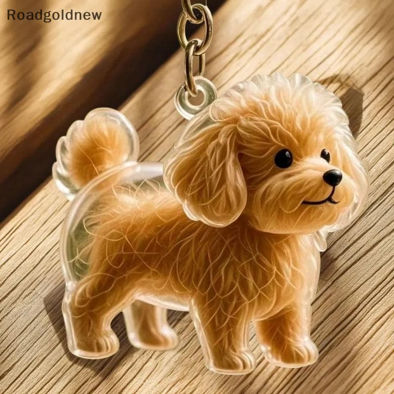 RGN Forma De Cachorro Caixa De Armazenamento De Pêlos De Animais De Estimação Transparente DIY Artesanal Chaveiro De Cab