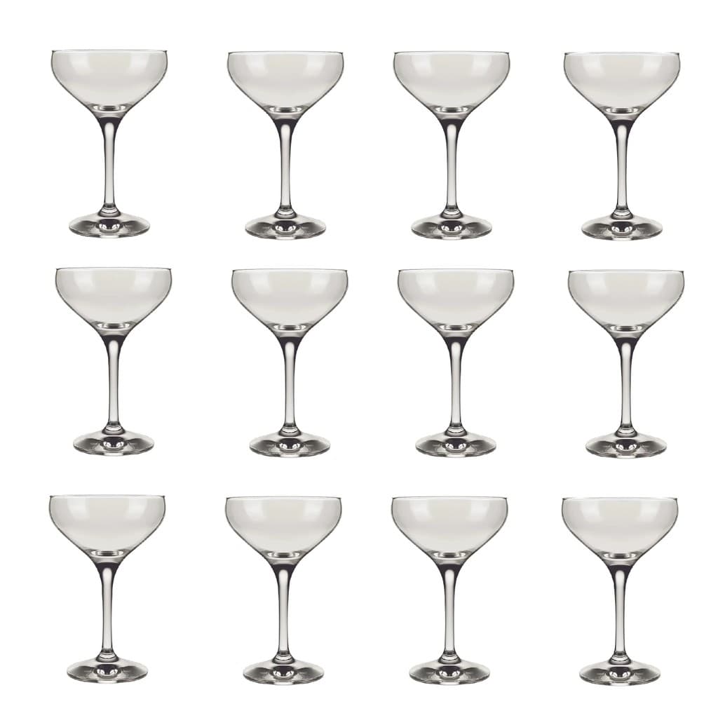 Jogo 12 Taças de Coquetel Drinks 220ml Vidro Mistic Nadir Para Bar Adega Festa e Restaurante
